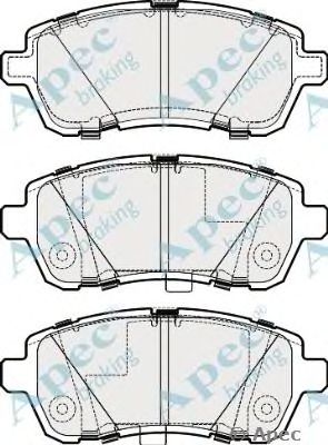 APEC BRAKING pad1835 -  Комплект тормозных колодок, дисковый тормоз